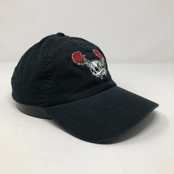 Skull and Roses No Jaw Slouch Cap Dad Hat - Picture 3 of 5